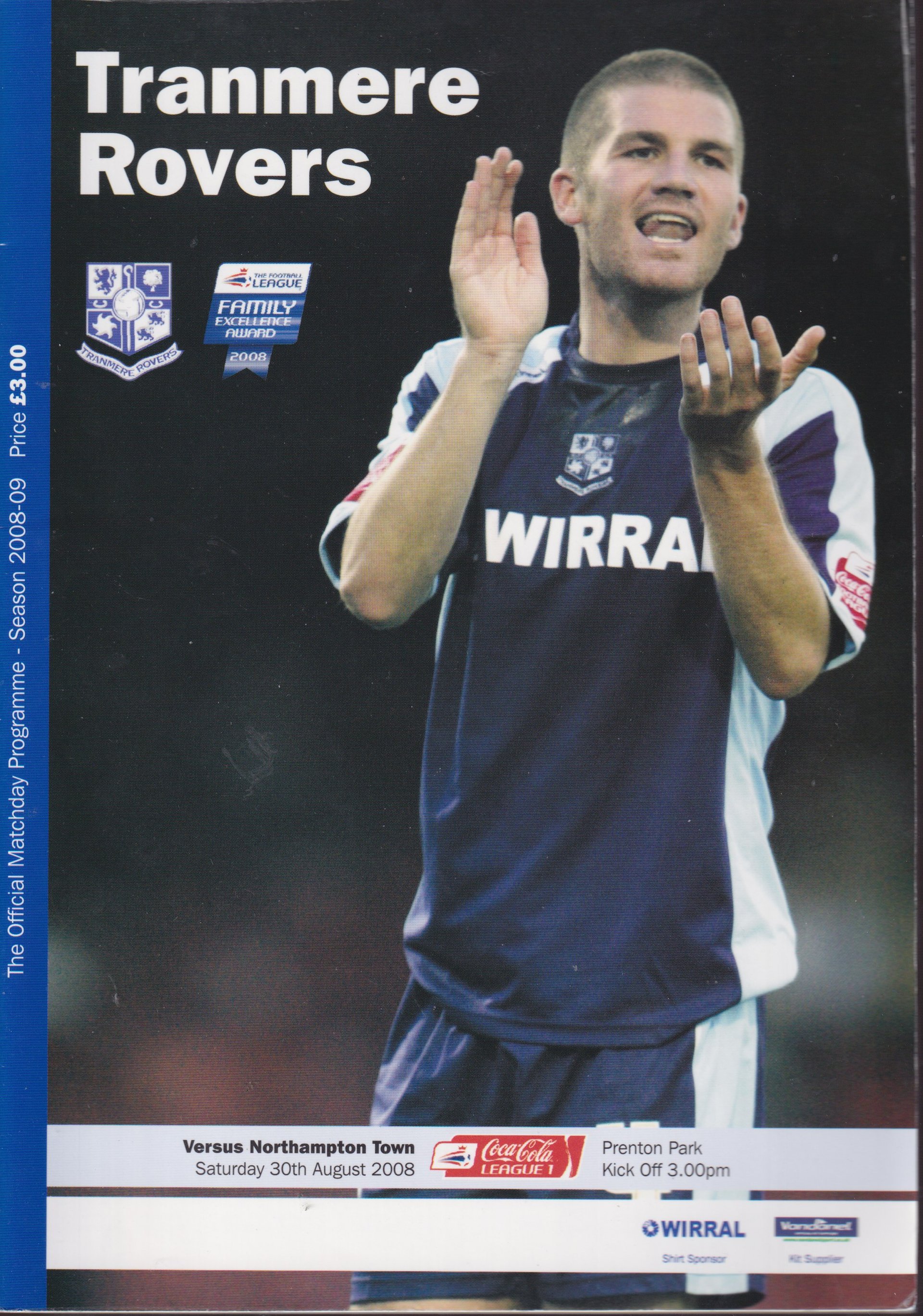 Tranmere Rovers v Northampton Town match programme